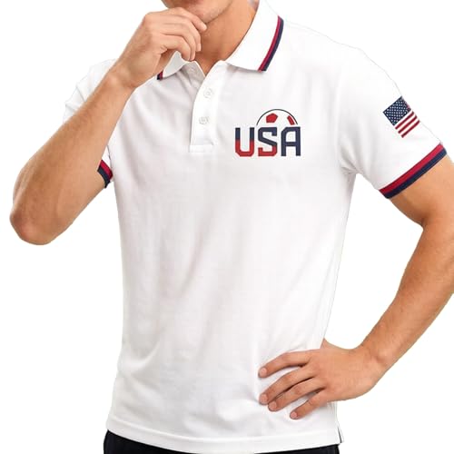 Short Sleeve Polo Shirts for Men Classic Regular Fit Moisture Wicking Performance for Golf Outdoor Leisure Activities White - image 3