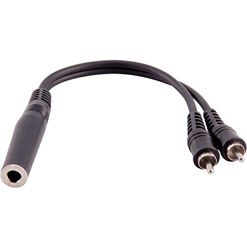 Cable 1/4 TS hembra a doble RCA macho Seismic Audio sa-y13 divisor en Y divisor de audio de 15cm