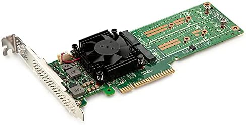 NVMe SSD Adapter for U.2 SSD, X8, (2) M.2(M Key) connectors, built-in a PEX-8724 controller