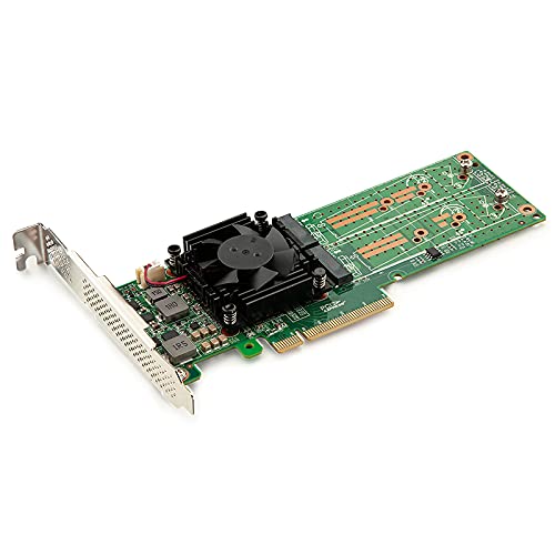 NVMe SSD Adapter for U.2 SSD, X8, (2) M.2(M Key) connectors, built-in a PEX-8724 controller