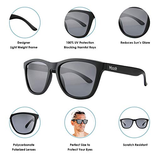 Image of Woosh Polarized Lightweight Sunglasses for Men and Women -Unisex Sunnies for Fishing Beach Running Sports and Outdoors