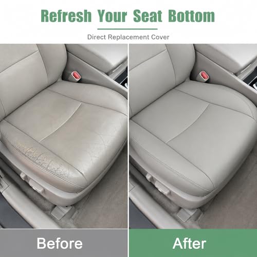 FZJDSD Gray Leather Driver & Passenger Side Bottom Replacement Seat Cover Compatible with Lexus RX330 RX350 RX400 2004 2005 2006 2007 2008 2009 by FZJDSD - Used condition - Image 2