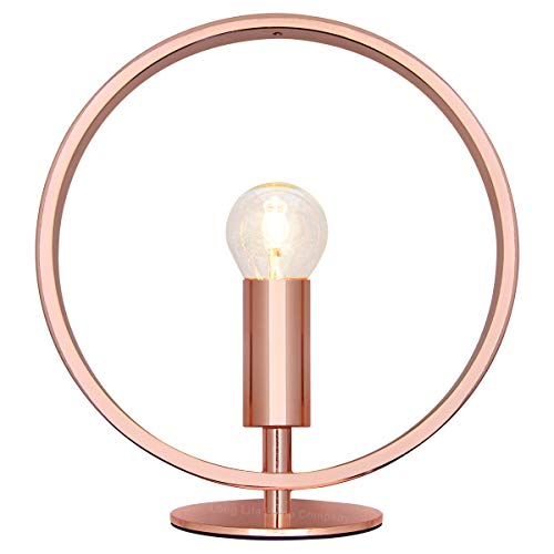 Image of Copper Table Light Modern 1 Light Copper Desk Lamp Ring Shade M0176F