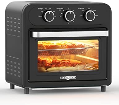 Air Fryer, Paris Rhône 14.8 Quart Toaster Oven, 5-in-1 Convection Oven for 4-Slice Toast, 9-inch Pizza, Knob-Controlled Kitchen Countertop Appliance with 6 Accessories, Dishwasher Safe