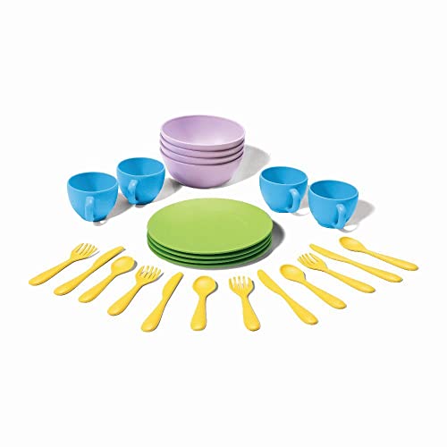 Green Toys 8664052 Geschirrset für Kinderküche, Spielküche, Rollenspiel,...