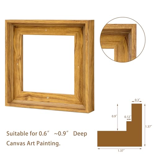 Image of Canvas Frames for 6 inchx6 inchPaintings with 0.6 inch~0.9 inch Deep Walnut