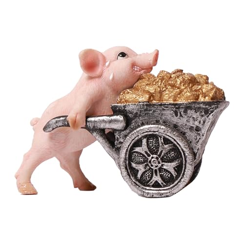 Figurines miniatures, statues d'animaux - Statue d'animal qui travaille dur,Jouets de collection de décoration de salon, accessoires de jardin féerique, Figurine décorative en résine pour Pots de fleu