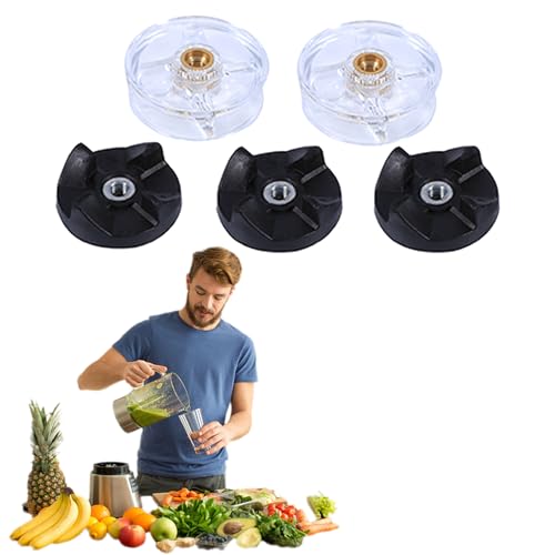 2 Pair Plastic Base Gear and Blade Gear with One More Blade Gear, in Total 2 Base Gears 3 Blade Gears Suitable for Blender Mb1001 250w Juicer