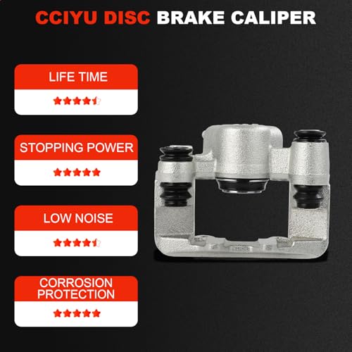 Image of cciyu Rear Right Disc Brake Caliper Assembly with Bracket 192970 | For Toyota For RAV4 L4 2.4L 2004-2005