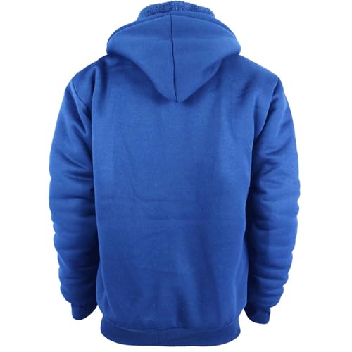 Image of LeeHanTon Boys' Fashion Zip Up Hoodie Plain Comfort Fleece Jacket Youth Heavyweight Sherpa Lined Sweatshirts