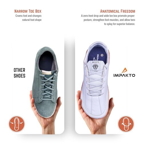 Image of Impakto Mens Impakto Outwork Men's Barefoot Shoes, Wide Toe Box Lightweight Shoes for Trainning & Workout Barefoot