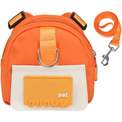 「NexPon」 犬用リュック ハーネス ペット リュックサック バックパック アウトドア、犬用バックパック、小型犬 中型犬 多機能 軽量 訓練 トレーニング お散歩 旅行 キャンプ おでかけ ペット用品 (オレンジ,M)