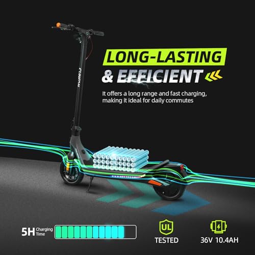Image of Electric Scooter, 500W /650W Motor, Up to 19 MPH & 25 Miles Long-Range, 10 inch Pneumatic Tires, Foldable E Scooter for Adults with Dual Braking System and APP, Ideal for Safe Commuting