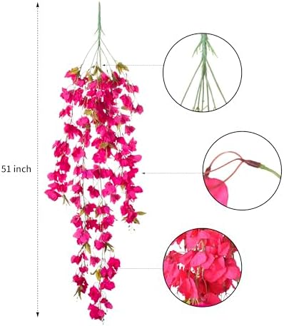 Vibrant Lifelike Bougainvillea Bouquet: Enhance Your Home Decor with Ammyoo’s Artificial Flowers
