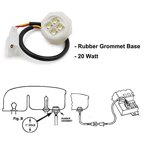 Foxcid 1 Pc Amber Led Headlight Replacement Bulbs For Hide-A-Way Emergency Hazard Warning Strobe Lights Kit #TOP2