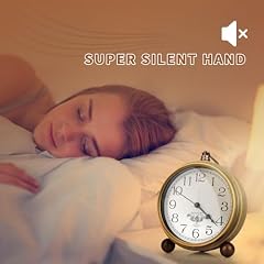 Retro Metal Non‑Ticking Alarm Clock review photo Retro Metal Non‑Ticking Alarm Clock review image
