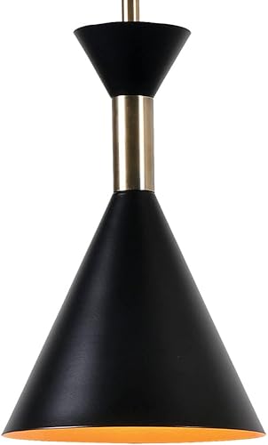 Miniatura 4 de Kenroy Home 93792BL Arne Mini Colgantes, pequeños, negro mate con latón antiguo