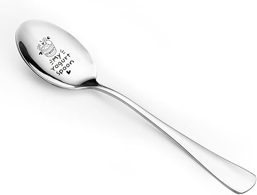 Miniatura 2 de Funny My Yogurt Spoon - Cuchara grabada de acero inoxidable – Regalo para amantes de Yougurt para mujeres, hombres, novias, esposas, niñas, amigos,