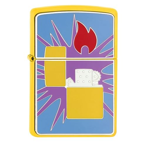 Encendedor Zippo metálico con diseño girasol miniatura 3