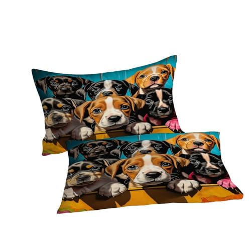 Housse de couette 2 pièces fermeture éclair pour lit king size sans repassage - 7