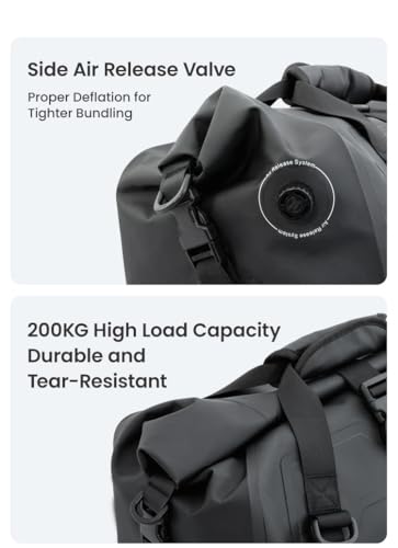 Bolsa trasera para motocicleta impermeable 20L negra miniatura 6
