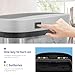 Kitchen Trash Can with Lid, 13 Gallon Automatic Garbage Can for Bathroom Bedroom Home Office 50 Liter Touch Free High-Capacity Brushed Stainless Steel Waste Bin