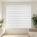 KOZFULE Persianas Enrollables de Cebra, Doble Capa Persianas Horizontales Estilo Moderno, Persianas Ajustables para...