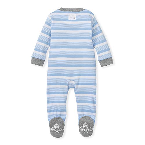 Image of Burt's Bees Baby unisex-baby Sleep & Play, Organic One-piece Romper-jumpsuit Pj, Zip Front Footed Pajama