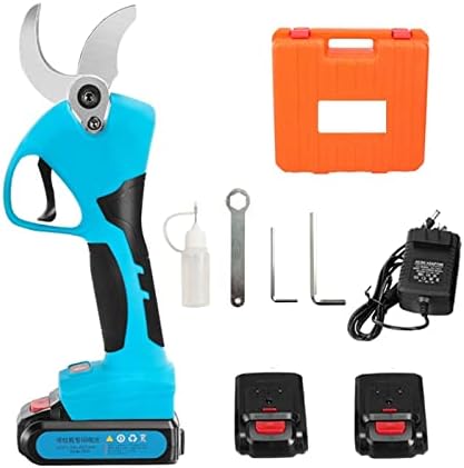 Electric Pruning Shears 21V Cordless Pruner Lithium-ion Pruning Shear Efficient Scissors Bonsai Electric Tree Branches Garden Tools (8605 Orange)