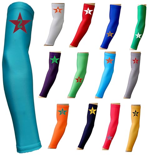 All Star Custom Sports Arm Sleeve - 16 Colors - Choose Your Number/Initial - Youth and Adult Sizes