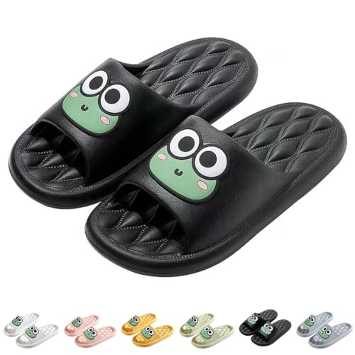 Cute Frog Slippers Women Men House Slides Preppy Slipper Kawaii Animal Slipper Comfy Shower Sandals Bathroom Shoes Slip on Indoor Outdoor Slipper Home Slipper Creative Gifts