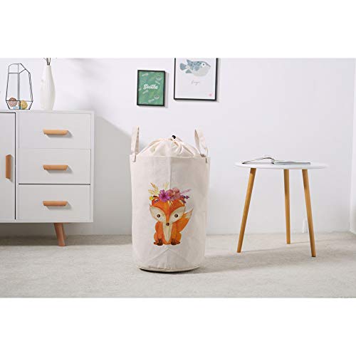 Lifecustomize Large Laundry Hamper Basket Lovely Baby Fox Clothing Storage Bins Boxes Organizer Foldable Waterproof Nursery Hamper With Handles #TOP3