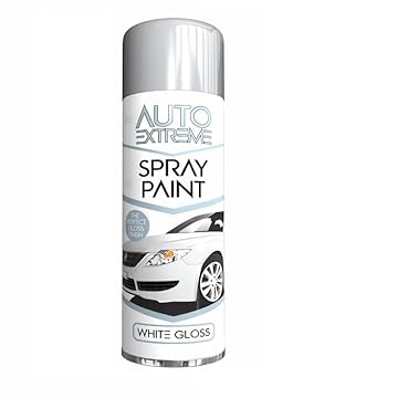 SuperGift.com 250ml All Purpose Aerosol White Gloss Spray Paint Quick Drying Spray, Fast Dry and Excellent Coverage for Car, Van, Wheel, Metal, Plastic and More by Diva Gift