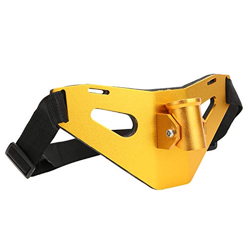 Waist Fishing Belt, Aluminium Alloy Adjustable Fishing Fighting Belt Stand Up Gimbal Padded Fish Rod Holder for Men & Women (Gold)