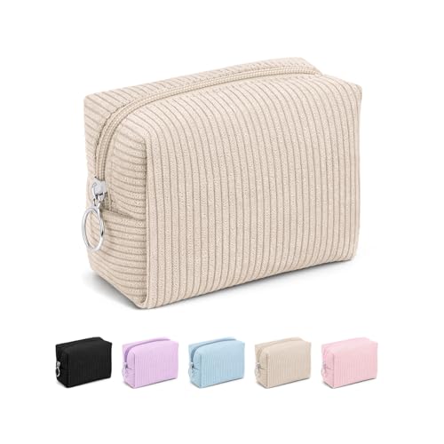 MAGEFY Corduroy Makeup Bag Beige