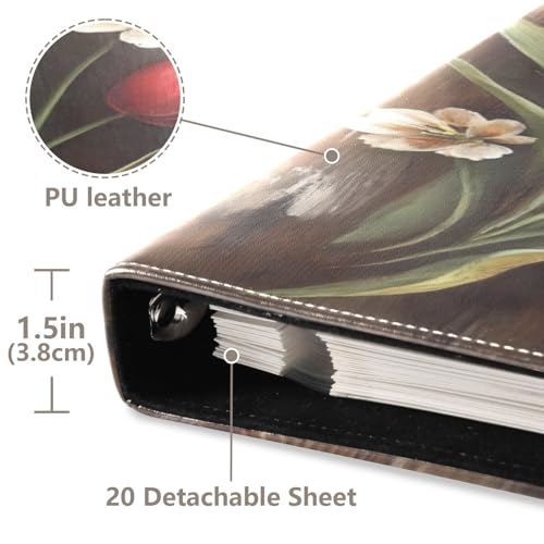 Álbum de fotos adhesivo DIY Scrapbook con huevos de Pascua y flores, encuadernador de 3 anillos, 40 páginas, 8x10 para recuerdos miniatura 4
