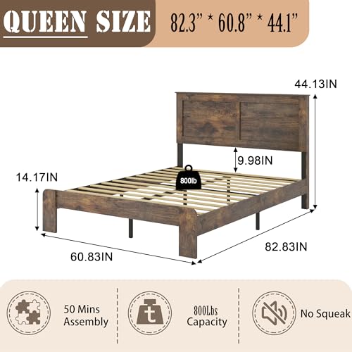 Samtra BED FRAME 361Q Queen Size Wooden Bed Frame thumb #1