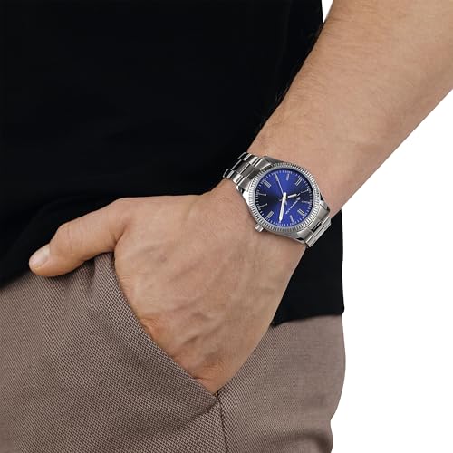 Tom Tailor Armbanduhr mit Metallband für Herren, Silber, wasserdichte 3 bar, Geschenkidee, kommt in Uhren Geschenkbox, 2100728 – Bild 3