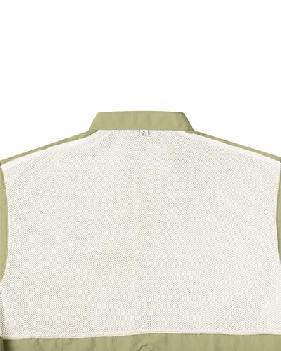 Image of Alimens & Gentle Short Sleeve Fishing Shirt Wicking Fabric Sun Protection Casual Button Down Shirts
