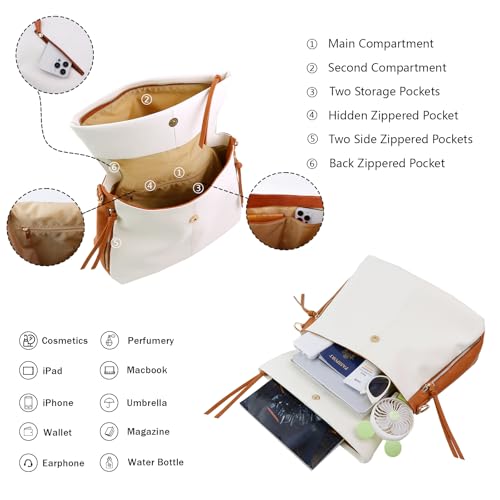 Image of IBEE Large Hobo Crossbody Bags for Women Vegan Leather Crossbody Purse Womens Shoulder Bag with Multiple Zippers