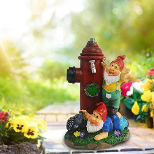 Domccy Fire Hydrant Statue Garden Gnome Decor Sculptures Resin Lawn Ornaments For Yard, Outdoor Garden Decor Sculptures,Garden Fire Hydrant Statue #TOP5