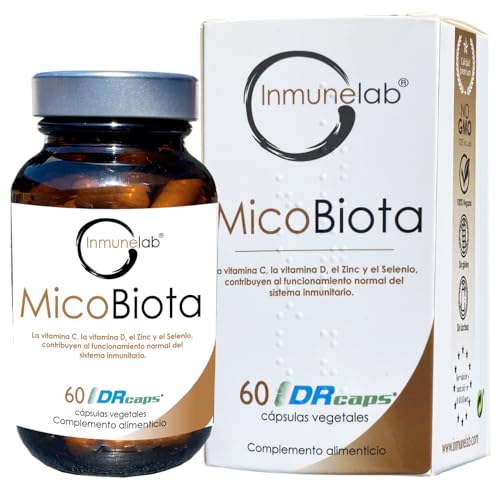Micobiota – 60 cápsulas. Complemento alimenticio a base de plantas, probióticos, vitaminas, minerales y leucina. Hongos medicinales