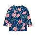 Tops for Girls 5-6 Years Old Crewneck 3/4 Sleeve Cute Shirts for Girls 10-12 School Casual Fall Baggy Floral Lightweight Fashion Soft Clothes Size 6 Dark Blue-150