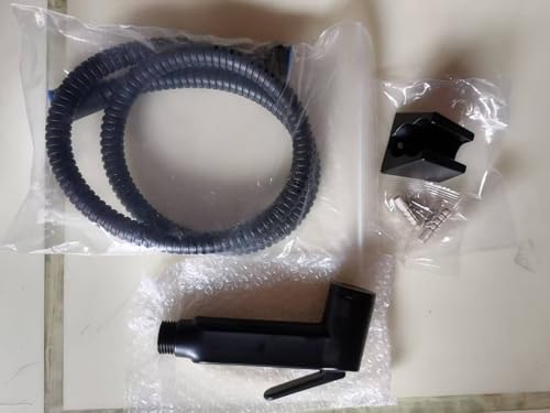 Image of B Backline Jet Spray Pipe for Toilet | High Pressure Health Faucet for Toilets | Jet Spray with 1.2 Mtr Flexible Hose Pipe and Wall Hook | Water Saving Nozzle (Black Matt)