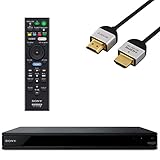 Sony UBP-X800 Streaming 4K Ultra HD 3D Hi-Res Audio Wi-Fi and Bluetooth Built-in Blu-ray Player with A 4K HDMI Cable and Remote Control- Black