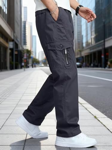 Image of FABRIPPLE Men's Olive Green Cargo Pants | Relaxed Fit Utility Trousers | Multi Pocket Casual Wear | Stylish Streetwear Bottomwear for Men