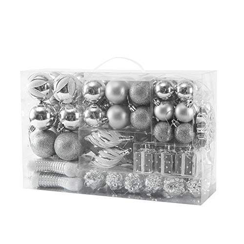 Sattiyrch 76ct Christmas Tree Ornaments Set,Silver...