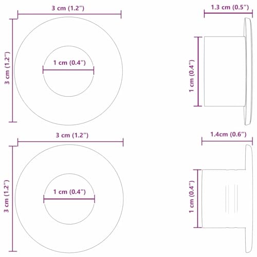 Topes para mesa de futbolín de HIPS negro evitan ruidos e impactos internos 5