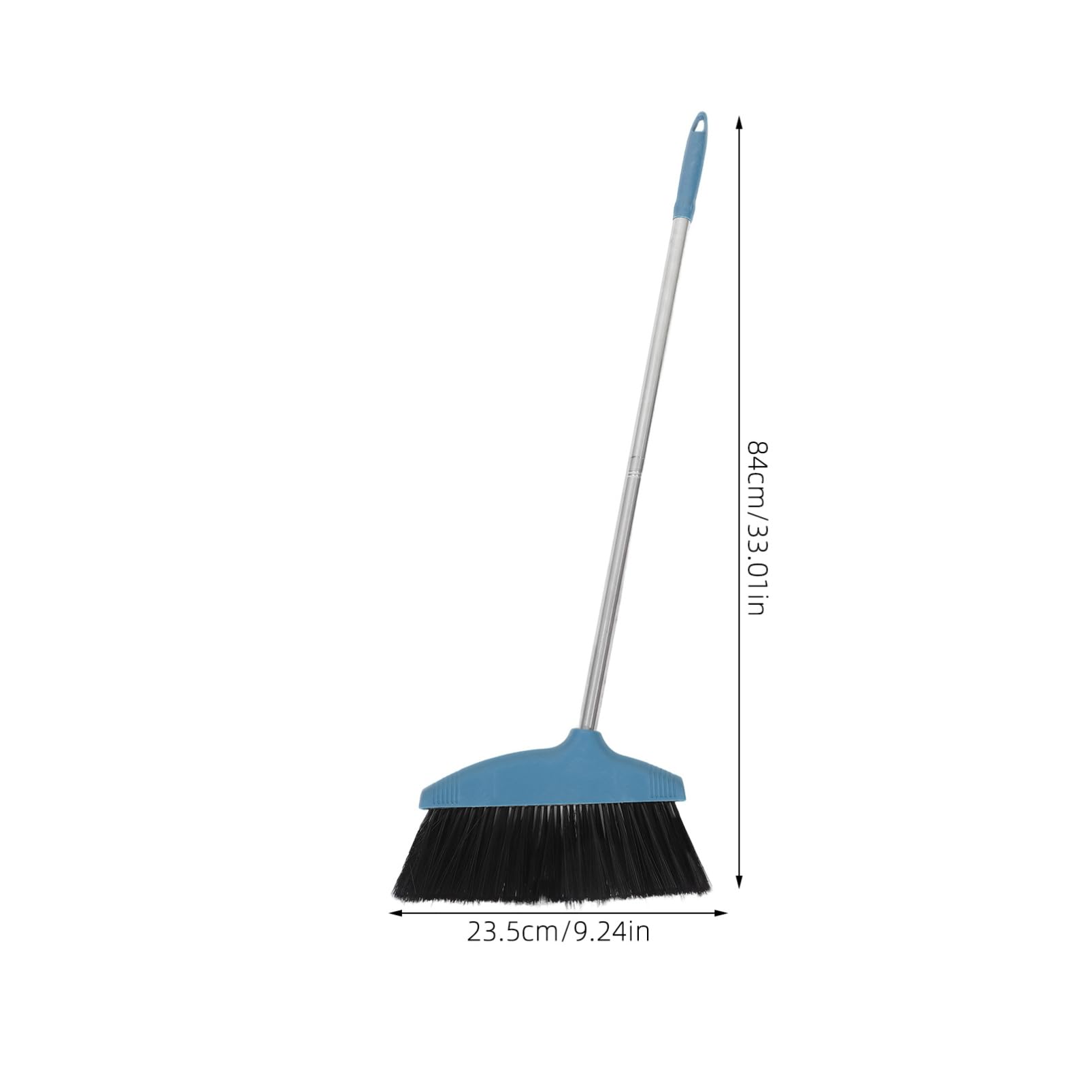 Cabilock Long Handled Broom, Stainless Steel Broom Brush Angle Head Floor Brooms Heavy Duty Indoor Commercial Broom Sweeper Floor Cleaning Tool for Garage Lobby