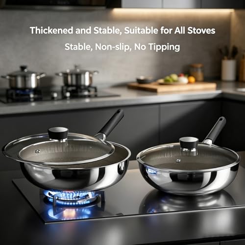 Wok de Titanio con Tapa, Antiadherente, 11.81" miniatura 2